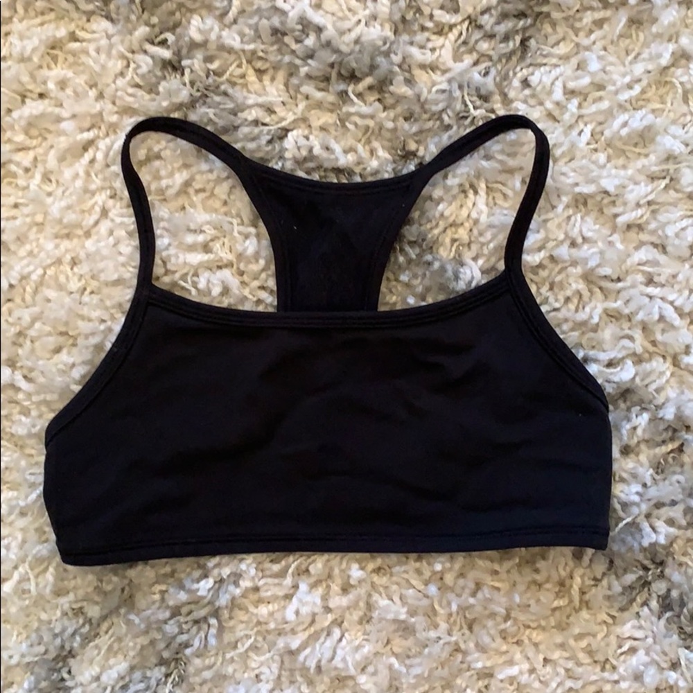 Super cute black Lululemon sports bra!
